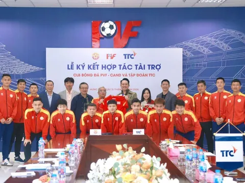 Tập đoàn TTC đồng hành cùng PVF - CAND trong chiến lược phát triển bền vững bóng đá Việt Nam
